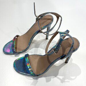 ASOS Iridescent Strappy Heels Sandals Multi-Color Size 8